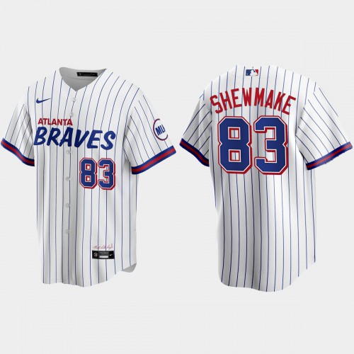 Atlanta Atlanta Braves #83 Braden Shewmake White Men's 2021 City Connect Replica Jersey Men's
