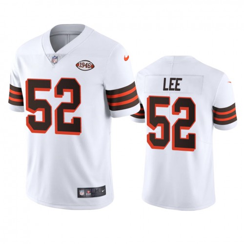 Cleveland Cleveland Browns #52 Elijah Lee 1946 Collection Alternate Vapor Limited Jersey - White Men's