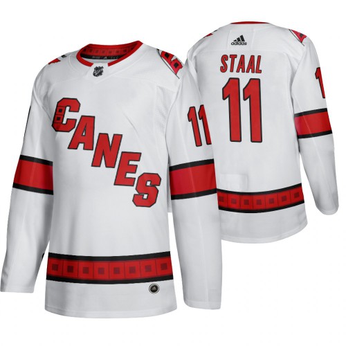 Carolina Carolina Hurricanes #11 Jordan Staal Men's 2019-20 Away Authentic Player White Stitched Jersey Men's