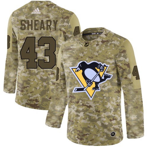 Adidas Pittsburgh Penguins #43 Conor Sheary Camo Authentic Stitched Jersey Men's