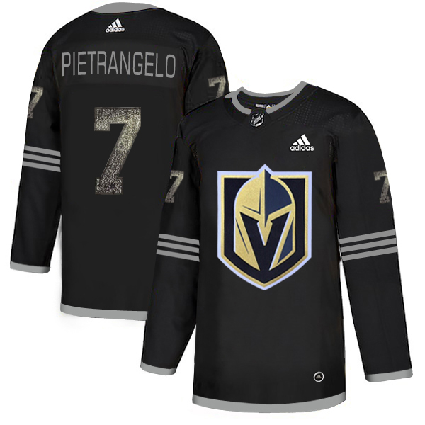 Adidas Golden Knights #7 Alex Pietrangelo Black Authentic Classic Stitched Youth Jersey