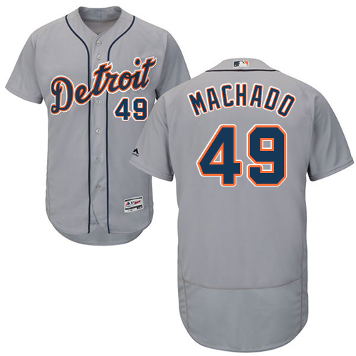 Detroit Tigers #49 Dixon Machado Grey Flexbase Authentic Collection Stitched Jersey Men's