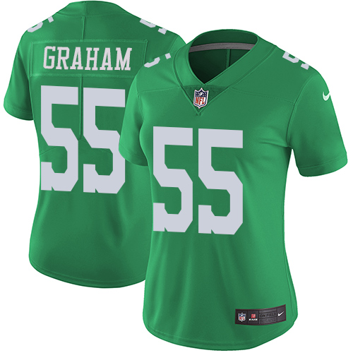 Eagles #55 Brandon Graham Green Women's Stitched Limited Rush Jersey