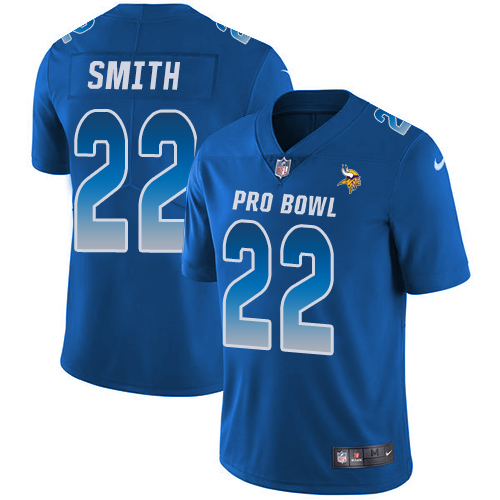 Vikings #22 Harrison Smith Royal Men's Stitched Limited NFC 2019 Pro Bowl Jersey