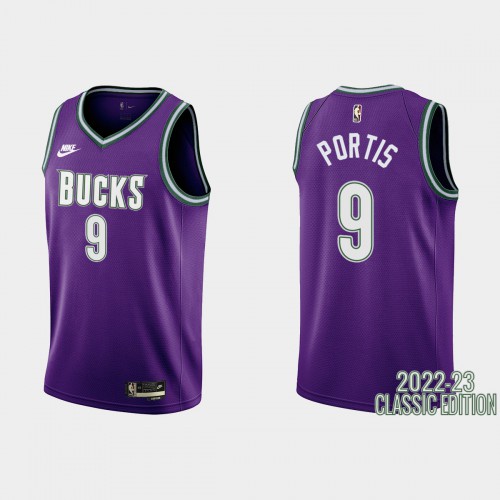 Milwaukee Milwaukee Bucks #9 Bobby Portis Purple Mens 2022-23 Classic Edition Jersey Mens