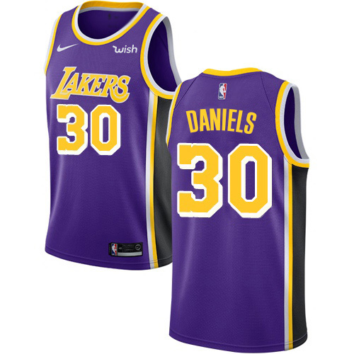 Los Angeles Lakers #30 Troy Daniels Purple Swingman Statement Edition Jersey Mens