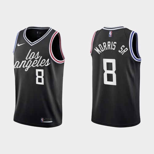 Los Angeles Los Angeles Clippers #8 Marcus Morris Sr. Mens Black 2022-23 Jersey - City Edition Mens