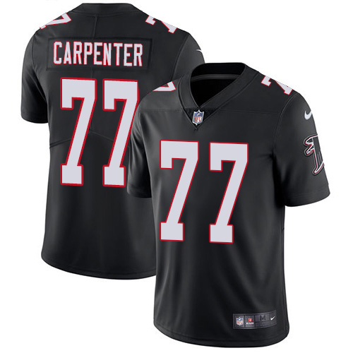 Atlanta Falcons #77 James Carpenter Black Alternate Men's Stitched Vapor Untouchable Limited Jersey Men's