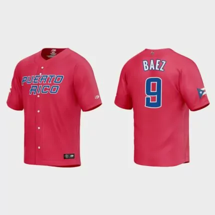 Javier Baez Puerto Rico Baseball 2023 World Baseball Classic Jersey – Red