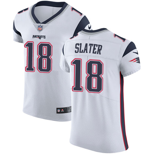 Patriots #18 Matt Slater White Men's Stitched Vapor Untouchable Elite Jersey