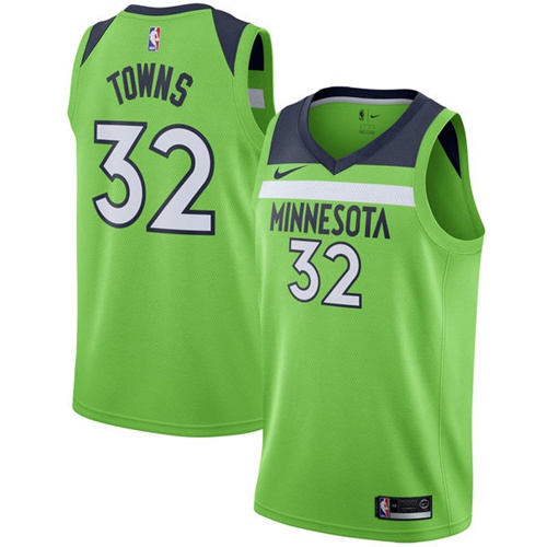 Minnesota Timberwolves #32 Karl-Anthony Towns Green Swingman Statement Edition Jersey Mens