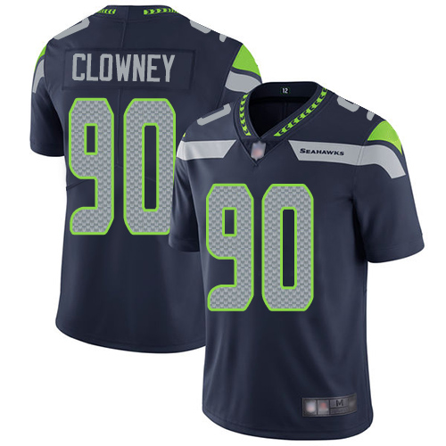 Seattle Seahawks #90 Jadeveon Clowney Steel Blue Team Color Youth Stitched Vapor Untouchable Limited Jersey Youth
