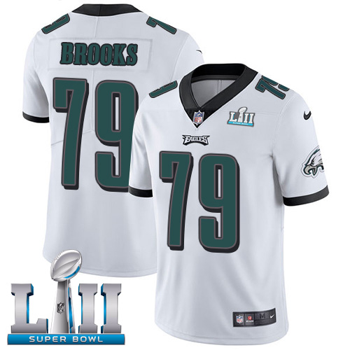 Philadelphia Eagles #79 Brandon Brooks White Super Bowl LII Youth Stitched Vapor Untouchable Limited Jersey Youth