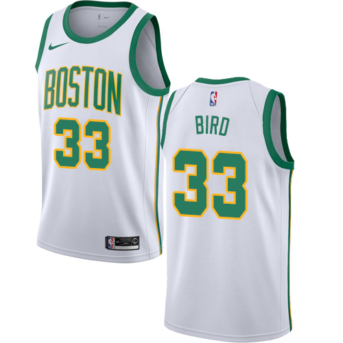 Boston Celtics #33 Larry Bird White Swingman City Edition 2018/19 Jersey Mens