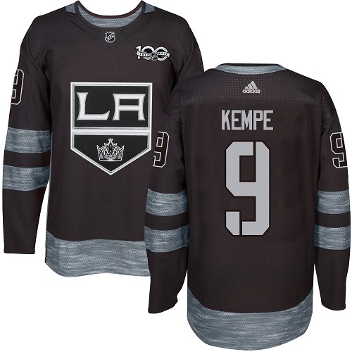 Adidas Los Angeles Kings #9 Adrian Kempe Black 1917-2017 100th Anniversary Stitched Jersey Men's