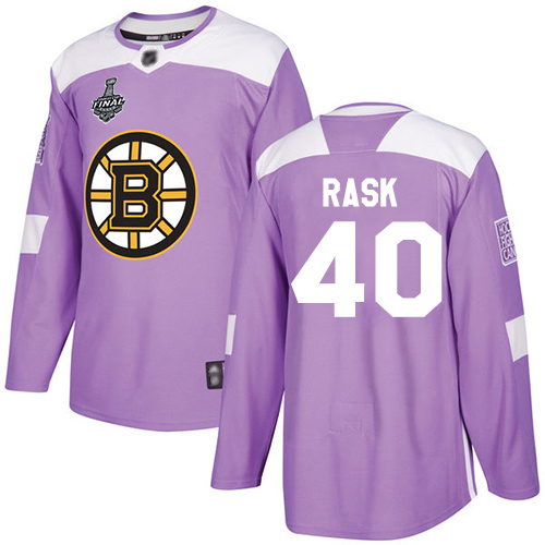 Adidas Boston Bruins #40 Tuukka Rask Purple Authentic Fights Cancer Stanley Cup Final Bound Stitched Jersey Men's
