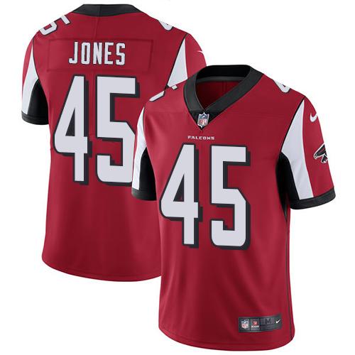 Atlanta Falcons #45 Deion Jones Red Team Color Youth Stitched Vapor Untouchable Limited Jersey Youth