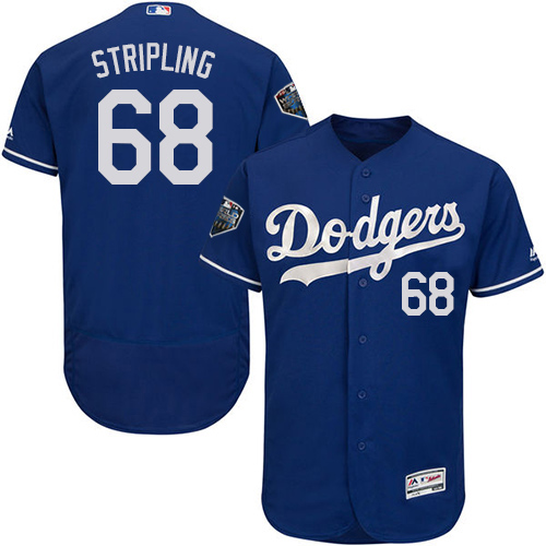 Los Angeles Dodgers #68 Ross Stripling Blue Flexbase Authentic Collection 2018 World Series Stitched Jersey Men's
