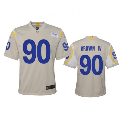 Los Angeles Los Angeles Rams #90 Earnest Brown IV Youth Game Jersey - Bone Youth
