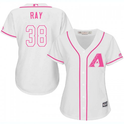 Arizona Diamondbacks #38 Robbie Ray White/Pink Fashion Women's Stitched Jersey Womens
