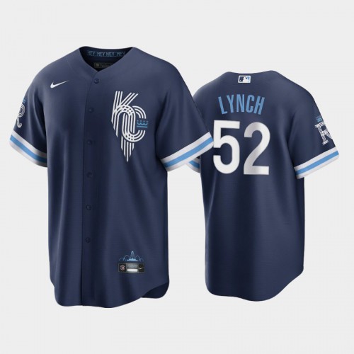 Kansas City Kansas City Royals #52 Daniel Lynch Men's Game Replica 2022 City Connect Navy Jersey Men's