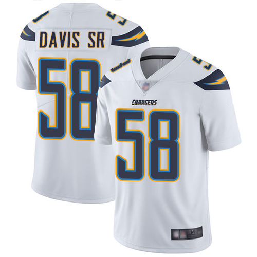 Los Angeles Chargers #58 Thomas Davis Sr White Men's Stitched Vapor Untouchable Limited Jersey Men's