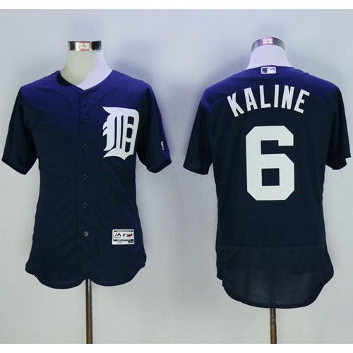 Detroit Tigers #6 Al Kaline Navy Blue Flexbase Authentic Collection Stitched Jersey Men's