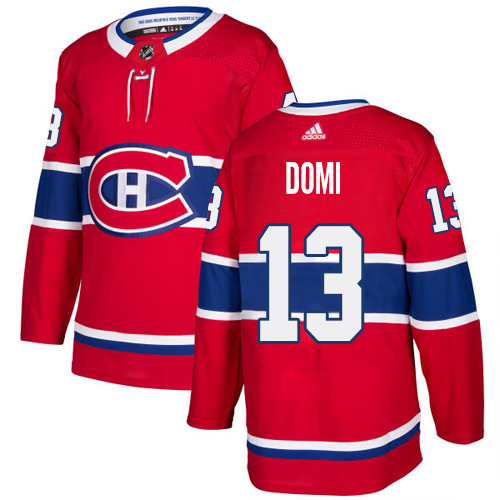 Adidas Montreal Canadiens #13 Max Domi Red Home Authentic Stitched Jersey Men's
