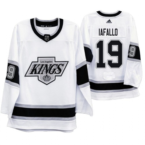 Los Angeles Los Angeles Kings #19 Alex Iafallo Men's Adidas 2019-20 Heritage White Throwback 90s Jersey Men's