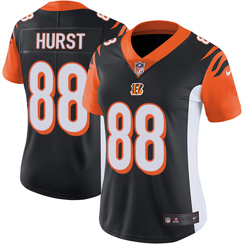 Bengals #88 Hayden Hurst Black Team Color Women's Stitched Vapor Untouchable Limited Jersey