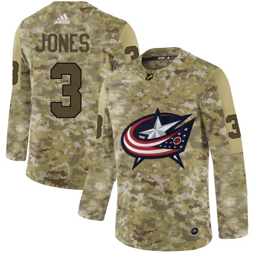 Adidas Columbus Blue Jackets #3 Seth Jones Camo Authentic Stitched Jersey Men's