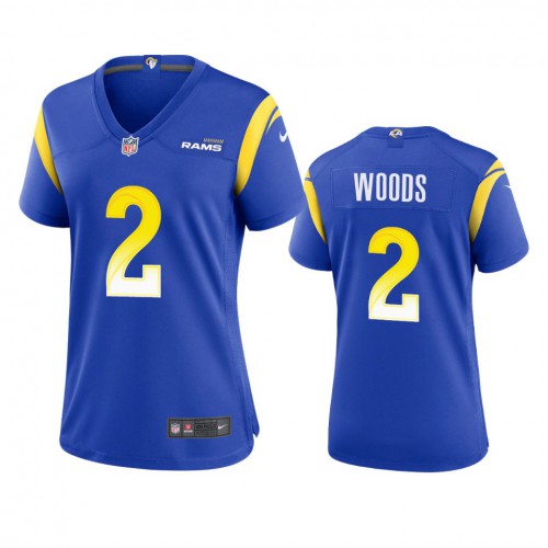 Los Angeles Los Angeles Rams #2 Robert Woods Women's Game Jersey - Royal Womens
