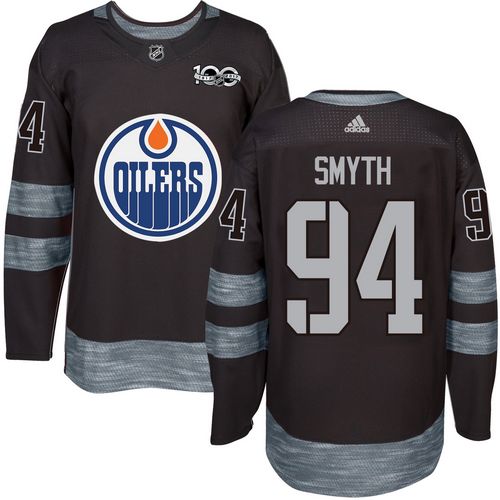 Adidas Edmonton Oilers #94 Ryan Smyth Black 1917-2017 100th Anniversary Stitched Jersey Men's