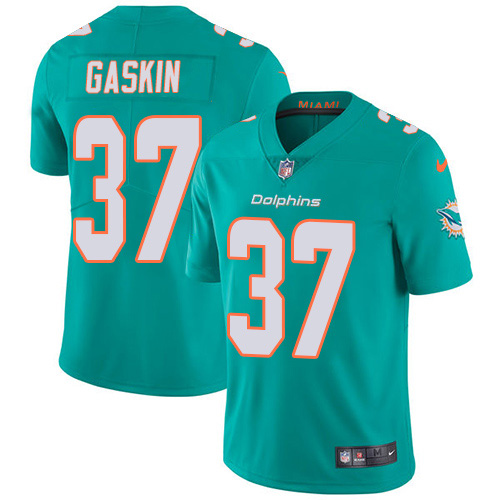 Miami Dolphins #37 Myles Gaskin Aqua Green Team Color Men's Stitched Vapor Untouchable Limited Jersey Men's