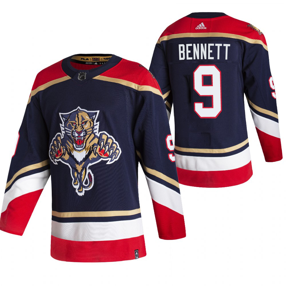 Florida Panthers #9 Sam Bennett Black Men's Adidas 2020-21 Reverse Retro Alternate Jersey