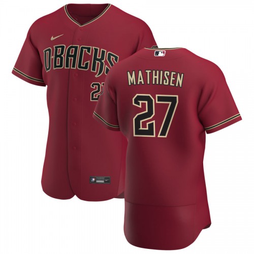 Arizona Arizona Diamondbacks #27 Wyatt Mathisen Men's Crimson Authentic Alternate Team Jersey Men's