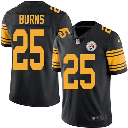 Pittsburgh Steelers #25 Artie Burns Black Men's Stitched Limited Rush Jersey Men's