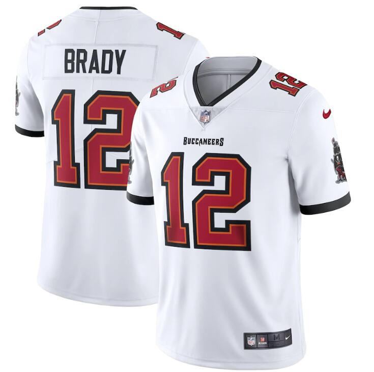 Tampa Bay Buccaneers #12 Tom Brady Youth White Vapor Limited Jersey