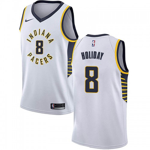 Indiana Pacers #8 Justin Holiday White Womens Swingman Association Edition Jersey Womens