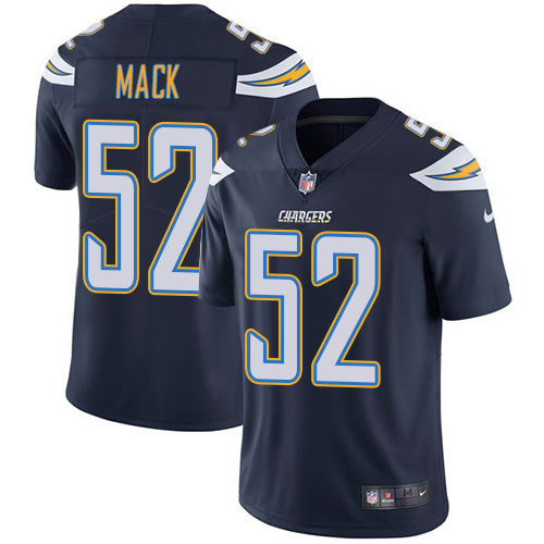 Chargers #52 Khalil Mack Navy Blue Team Color Youth Stitched Vapor Untouchable Limited Jersey