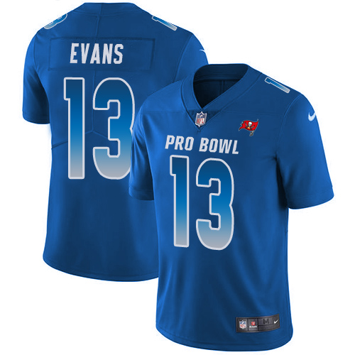 Buccaneers #13 Mike Evans Royal Youth Stitched Limited NFC 2019 Pro Bowl Jersey