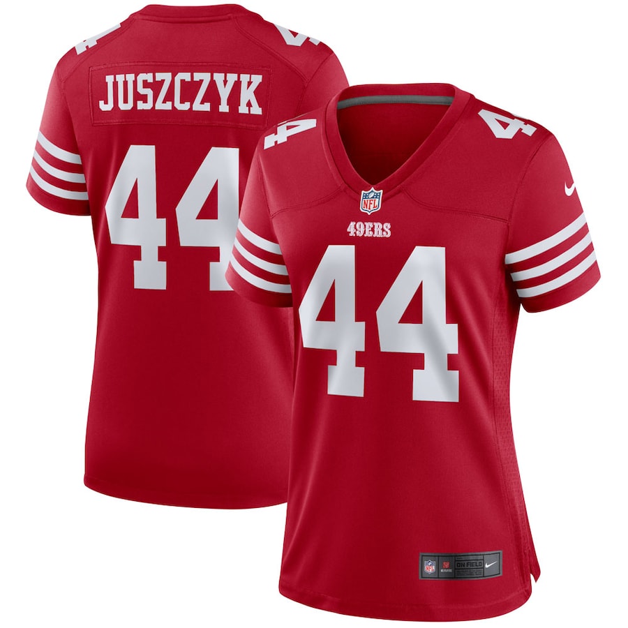 San Francisco 49ers #44 Kyle Juszczyk Scarlet Women's 2022-23 Game Jersey