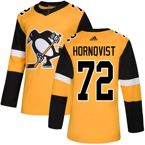 Adidas Pittsburgh Penguins #72 Patric Hornqvist Gold Alternate Authentic Stitched Youth Jersey Youth