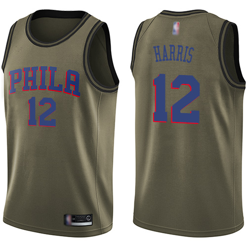 Philadelphia 76ers #12 Tobias Harris Green Salute to Service Youth Swingman Jersey Youth