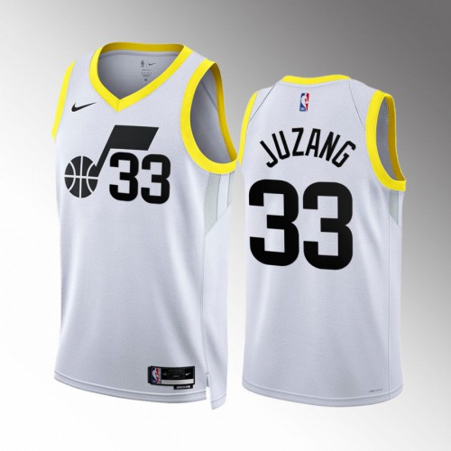 Utah Utah Jazz #33 Johnny Juzang Mens Black 2022-23 Association Edition Jersey Mens
