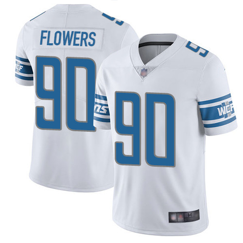 Detroit Lions #90 Trey Flowers White Men's Stitched Vapor Untouchable Limited Jersey Men's