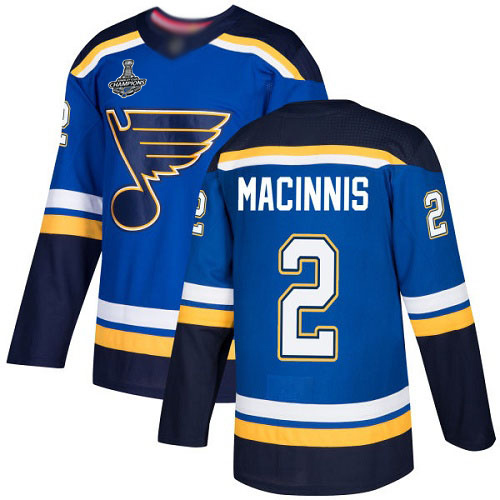 Adidas St. Louis Blues #2 Al MacInnis Blue Home Authentic Stanley Cup Champions Stitched Jersey Men's