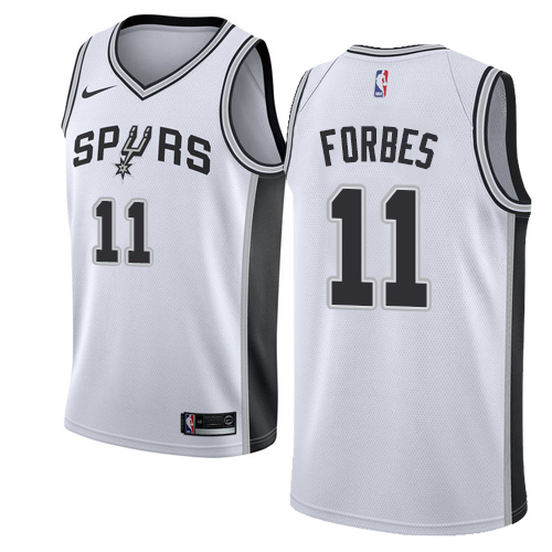 San Antonio Spurs #11 Bryn Forbes White Swingman Association Edition Jersey Mens