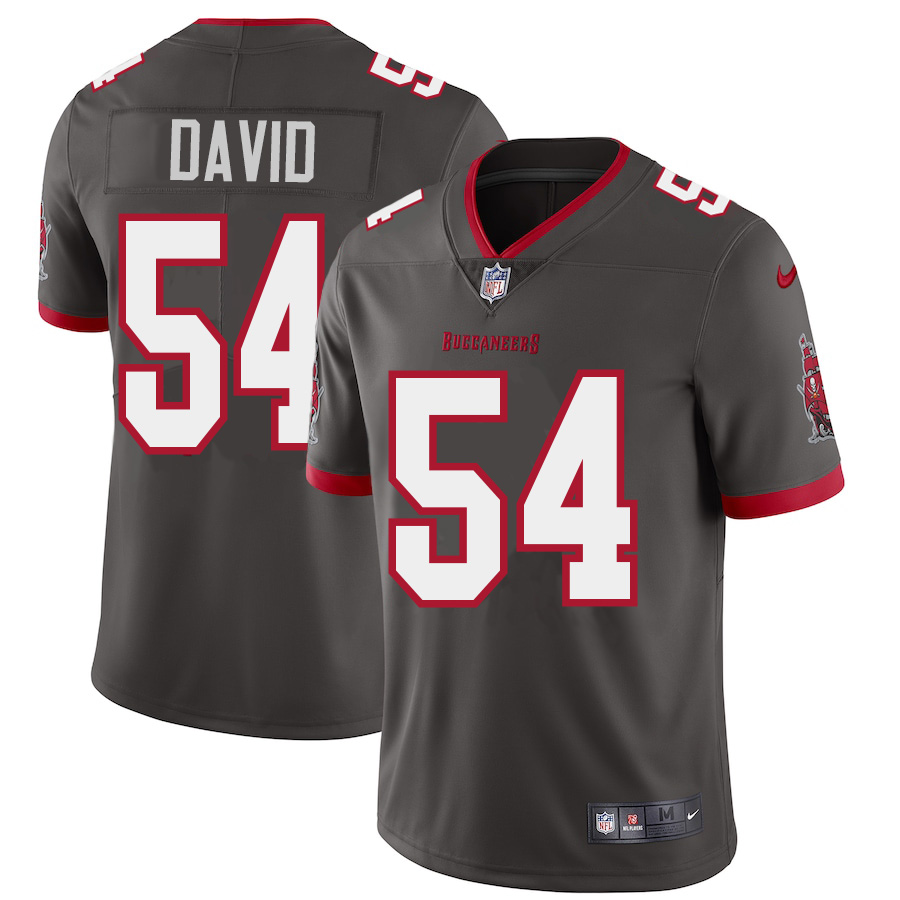 Tampa Bay Buccaneers #54 Lavonte David Men's Pewter Alternate Vapor Limited Jersey