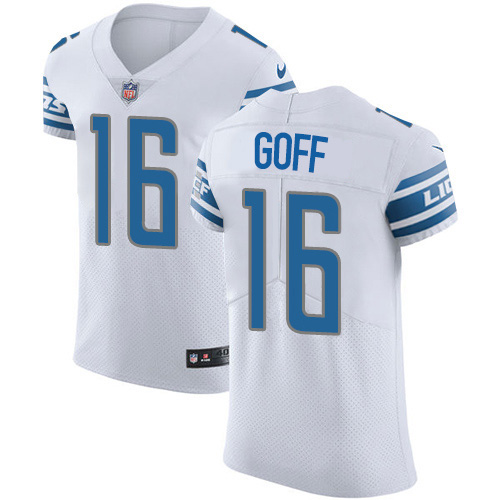 Detroit Lions #16 Jared Goff White Men's Stitched New Elite Jersey